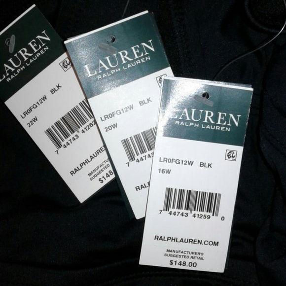 Ralph Lauren Black 1-piece Halter Swimsuit Plus - Picture 9 of 9